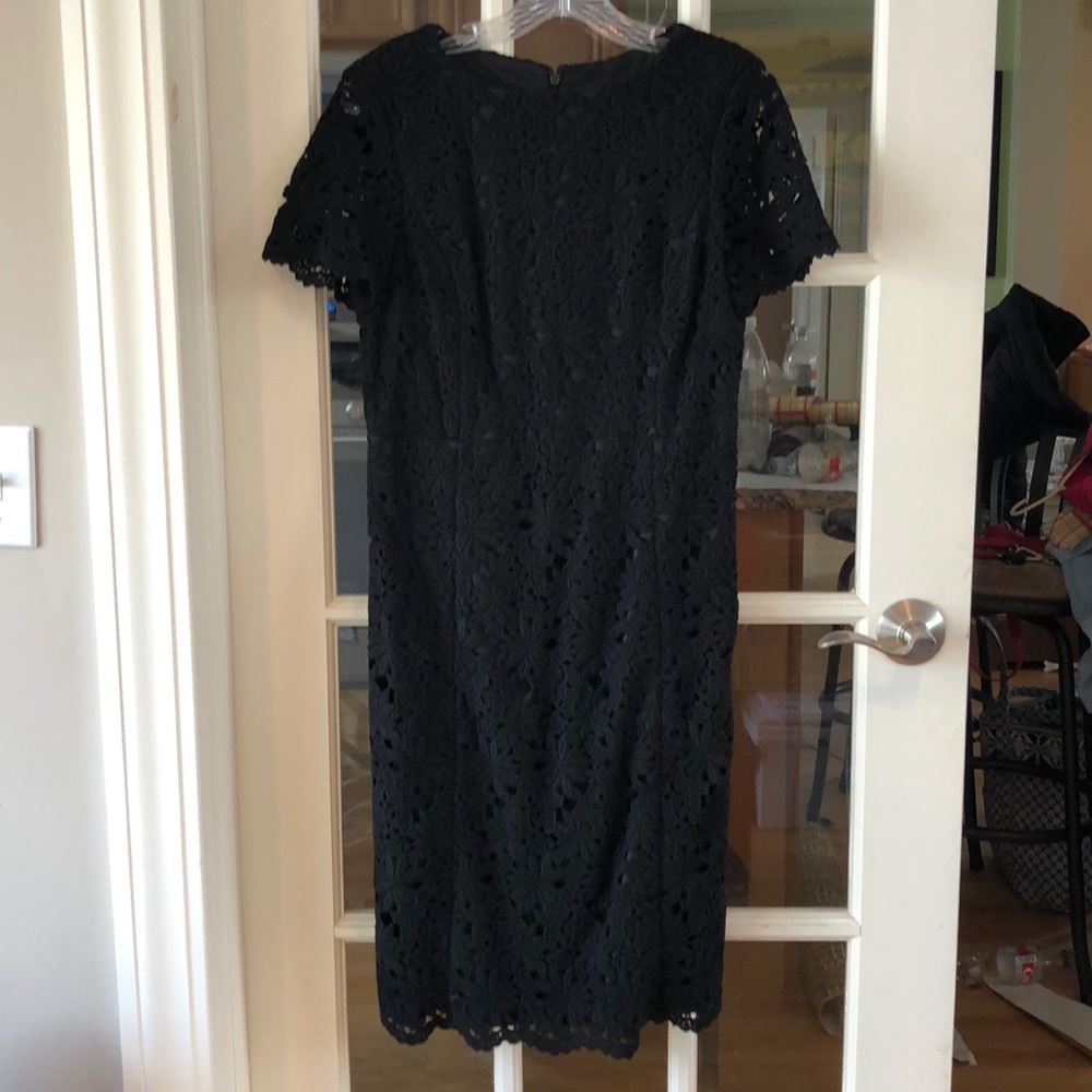 Talbots black lace midi dress